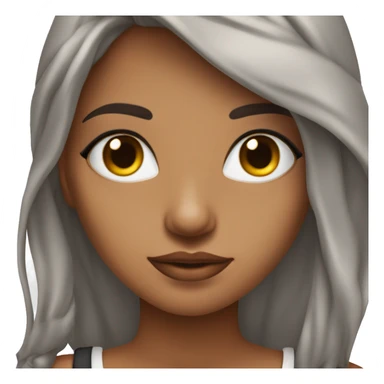 Mulher ruiva escura com pele clara com sardas e com roupa de rock e olhos pretos com delineado sticker