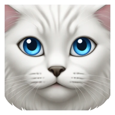 white persa cat blue eyes sticker