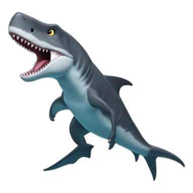 Requin sur t-rex sticker