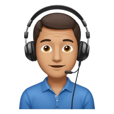 Man with on-ear headphones sticker