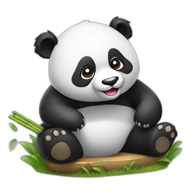 Panda qui joue au jeux vidéo sticker