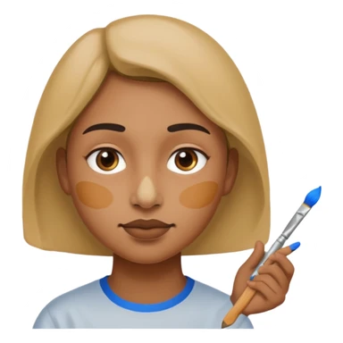 Paint on only nose, half body, shape face. sticker