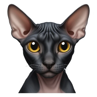 black sphynx cat in 128x128 pixels sticker