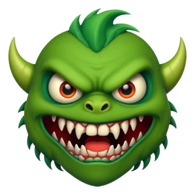 Monster with scary eyes sticker