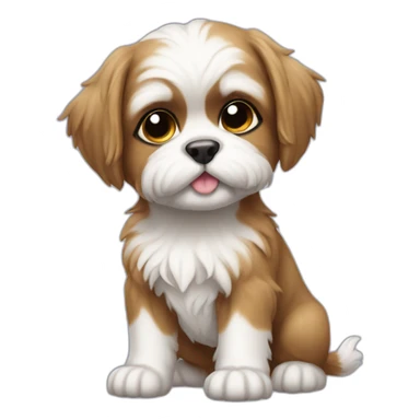 shitzu puppy full body sticker