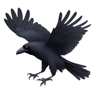 Bushcraft Raven flying sticker