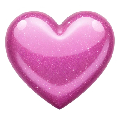 pink heart with glitter  sticker