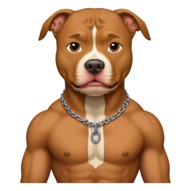 pitbull with a human neck pfp sticker
