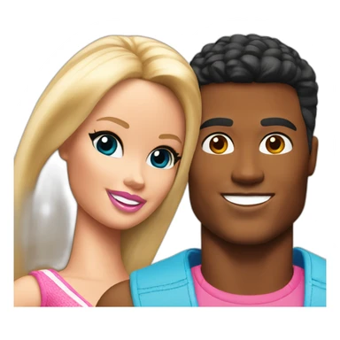 Barbie and ken sticker