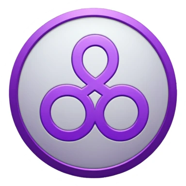 -18 symbol branco e roxo sticker