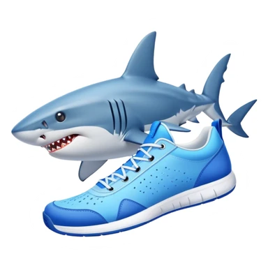 Shark with blue tenis sticker