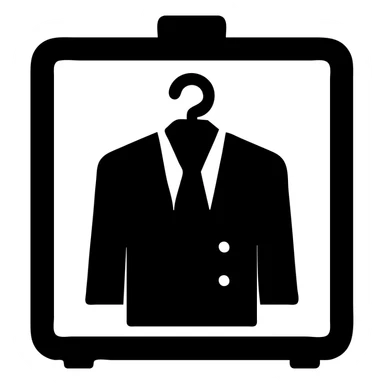 Closet icon with formal wear inside, curated professional looks sticker