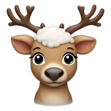  Cute little baby reindeer  sticker
