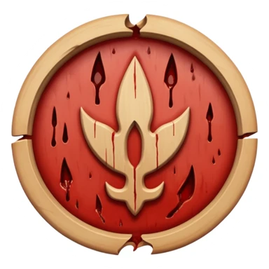 Symbol carved shallowly into skin, intentional, slow, ceremonial sticker