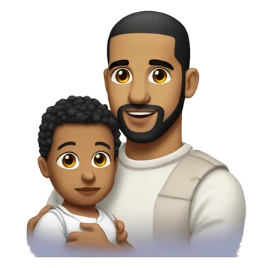 Drake with a baby sticker