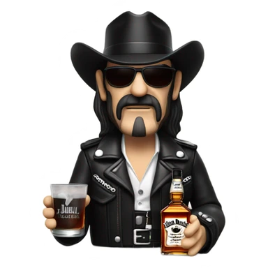 lemmy drinking jack daniels sticker