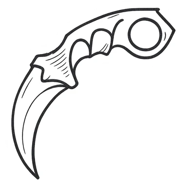 pink karambit knife cs2 sticker