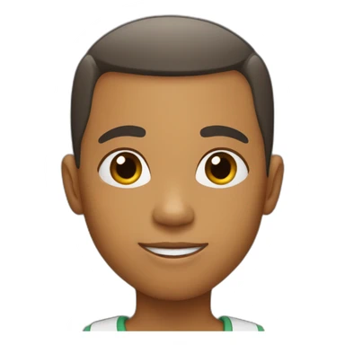 Black boy, with buzz cut,  sticker