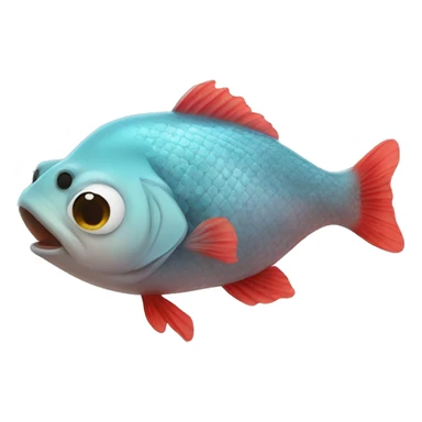 fish blowing a kiss sticker