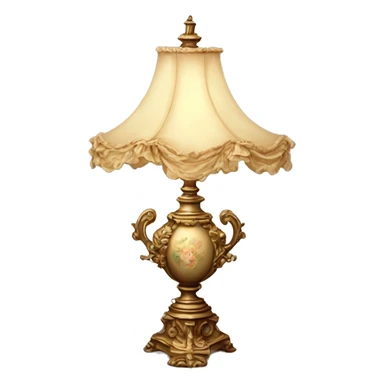 Vintage rococo lamp sticker
