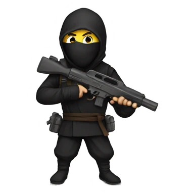 ninja with a gun sticker