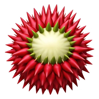 rambutan fruit close-up sticker
