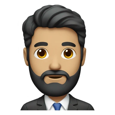a teacher with black hair and beard  sticker