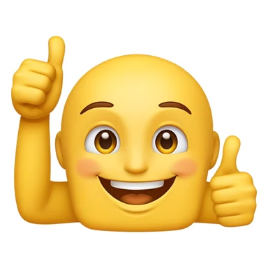 happy face with 2 thumbs up sticker