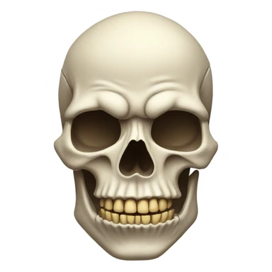 Jaw dropped skull emoji sticker