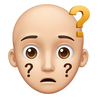 Confused face with question marks around it sticker