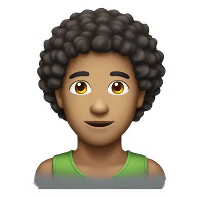 hispanic lighter skin afro man sticker