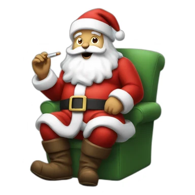 smoking Santa Claus sticker