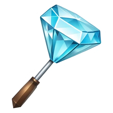 diamond minecraft hoe shiny sticker