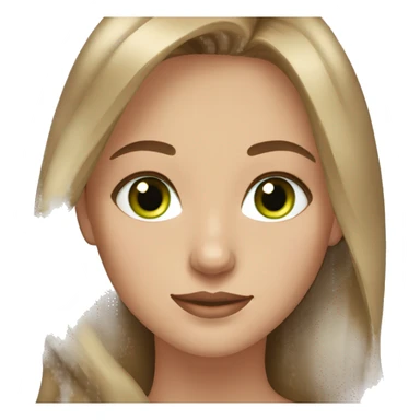 stunning girl light brown hair green eyes sticker