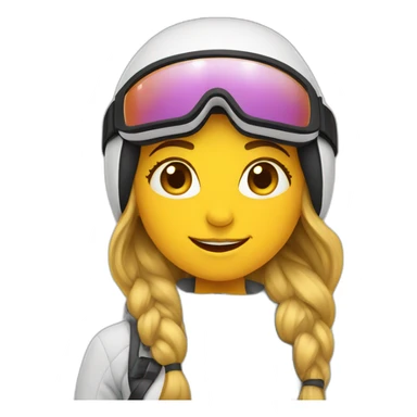 skiing woman sticker