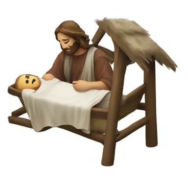 Jesus’s manger sticker