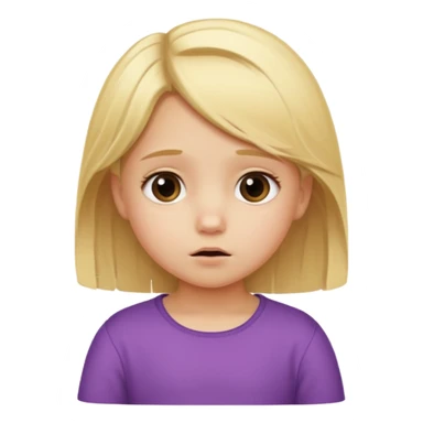 Mommy embarraccing little girl with blond hair sticker