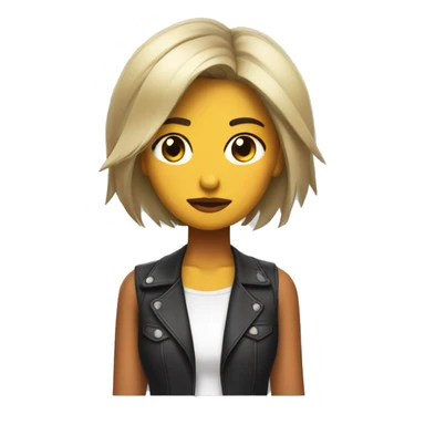 Chica morocha con mechas rubias sticker