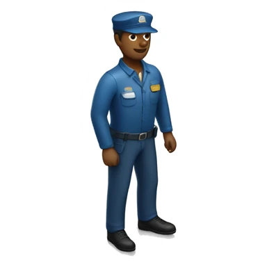 full-body mailman seen from above sticker