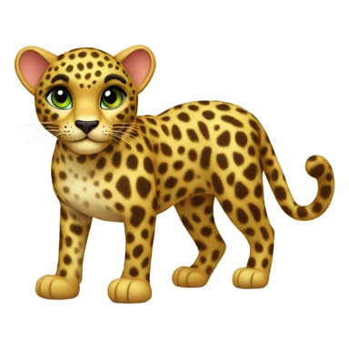 female leopard  sticker
