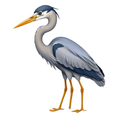 Heron fishing sticker