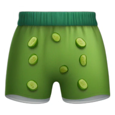 A pickle wearing pickle boxer shorts  sticker
