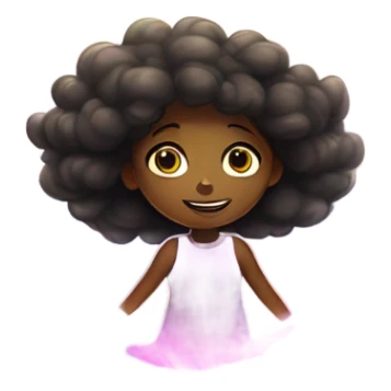 Black girl levitating into the sky, alien beam of light sticker