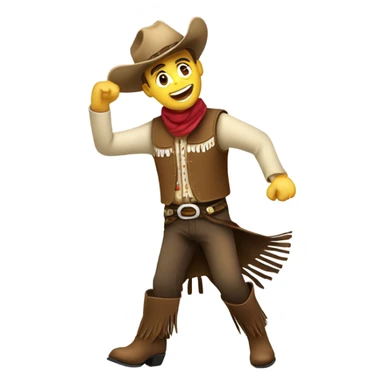 Dancing cowboy sticker