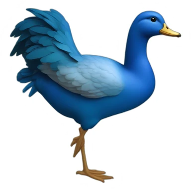 Cœur bleu canard sticker