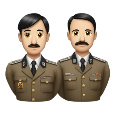 Hitler and his son sticker