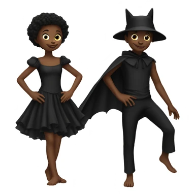 Enfants noir et chauve qui danse  sticker