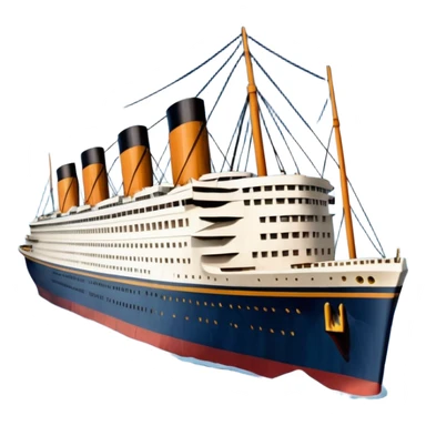 Make the Titanic sinking in the front In splits In the middle sticker