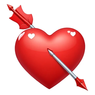 Heart with cupid's arrow sticker