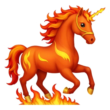 realistic fire horse sticker